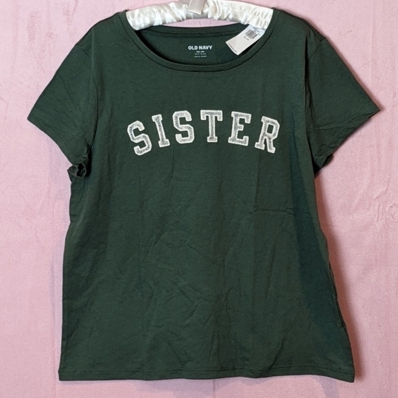Old Navy Green Short Sleeve Sister Tee size XXL 18 - Picture 1 of 4